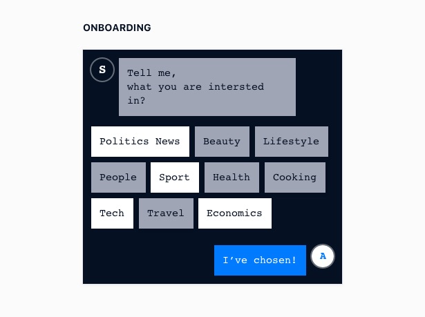 Schema of the onboarding
